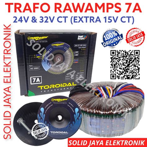 Jual TRAFO DONAT 7A 24V 32V CT RAWAMPS TRAVO TOROID TOROIDAL