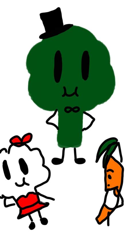 Mr. broccoli, Mrs. cauliflower, and Carrot by MrsKaito on DeviantArt