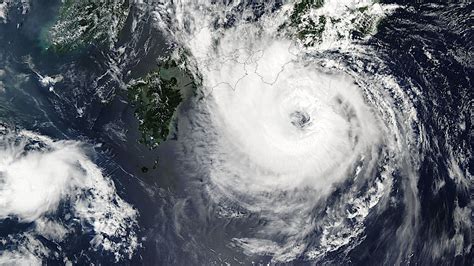 Orbital View As Typhoon Lan Strikes Japan Spaceref