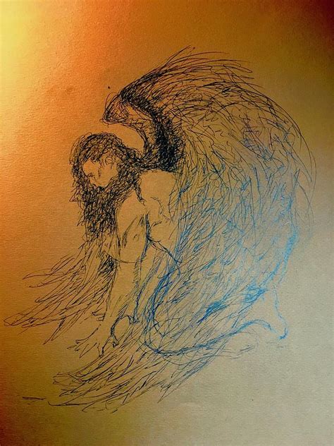 Kneeling Angel Drawing at GetDrawings | Free download