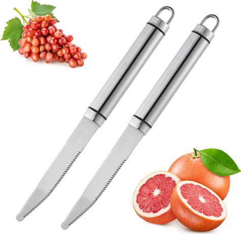 Mrisata Stainless Steel Grapefruit Knife Curved Serrated