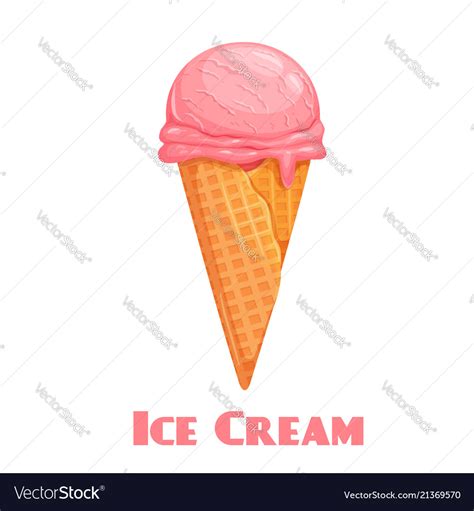 Ice Cream Cone Icon Royalty Free Vector Image Vectorstock