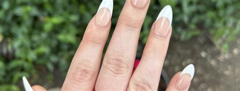 Long White Nude Almond French Tip Nails Vibrant Guide