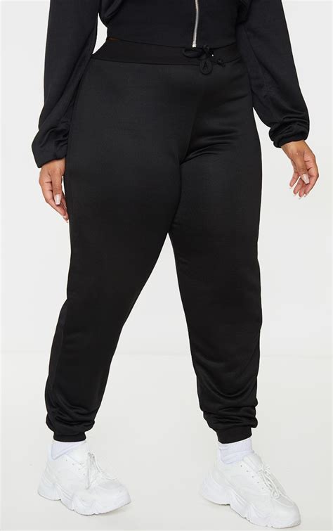 Plus Black Sweat Ultimate Sweatpants Plus Size Prettylittlething Usa