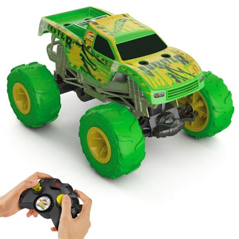 Hot Wheels Monster Trucks Bestuurbare Auto Gunkster Glow In The Dark Smyths Toys Nederland