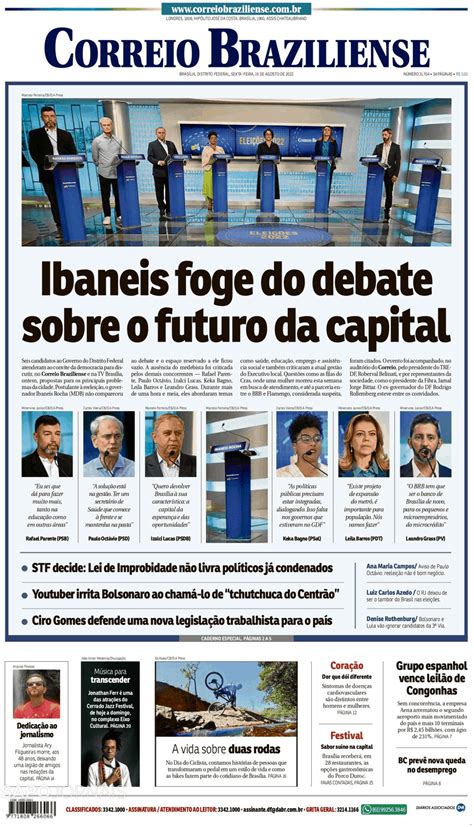 Correio Braziliense Ago Jornais E Revistas Sapo Pt