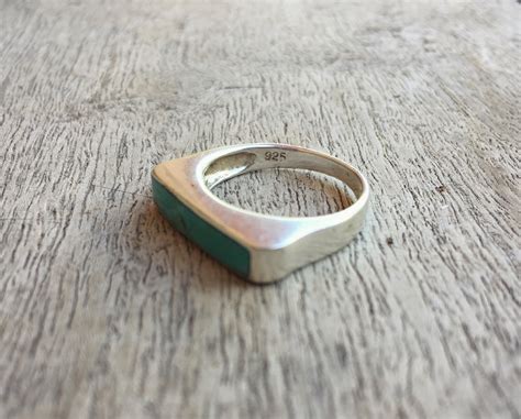 Inlay Turquoise Ring For Women Size Real Turquoise Jewelry Native