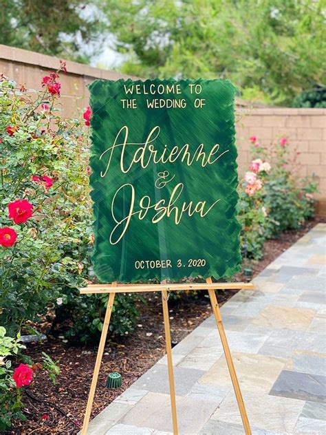 Back Painted Acrylic Wedding Welcome Sign Welcome To Our Etsy Artofit