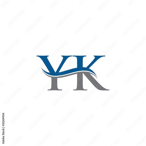 Initial Yk Letter Linked Logo Vector Template Creative Letter Yk Logo