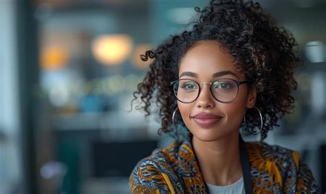 Premium Photo A Woman Wearing Glasses With A Shirt That Says Quot Shes Wearing Quot