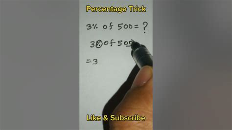 Percentage Shortcut Tricks Percentage Shorts Youtube