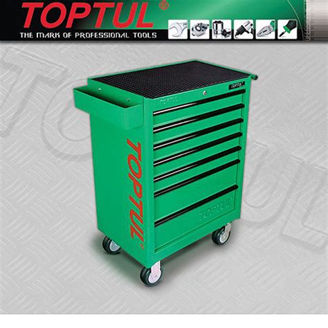 Toptul Green Drawer Mobile Tool Trolley Vantage Tools