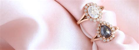 Vintage Style Halo Engagement Rings and Bridal Wedding Sets Rose Gold | La More Design