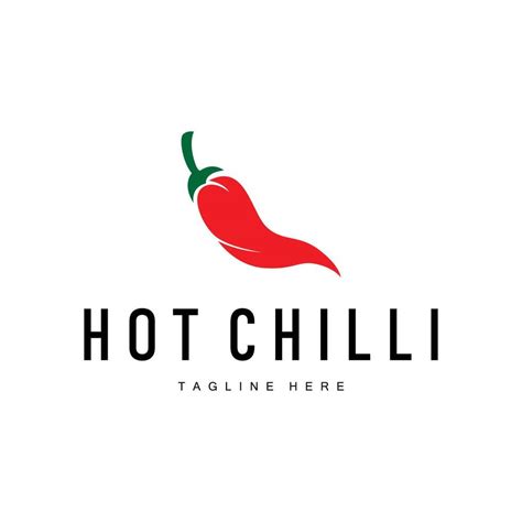 Chili Logo Hot Spicy Chili Farm Garden Design Symbol Template Simple Illustration