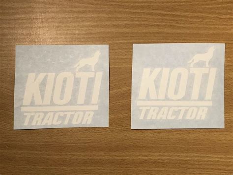 Kioti Tractor Sticker Two 2x 4inchdecal White Vinyl Daedong 4x4 Truck