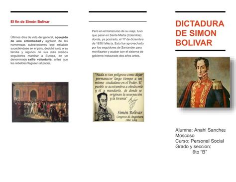 Antecedentes A La Dictadura De Sim N Bol Var Docx Descarga Gratuita