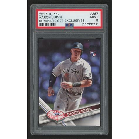 2017 Topps 287 Aaron Judge RC PSA 9 Pristine Auction