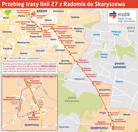 Radom Skaryszew Linia 27 połączy miasta MAPA Radomskie info