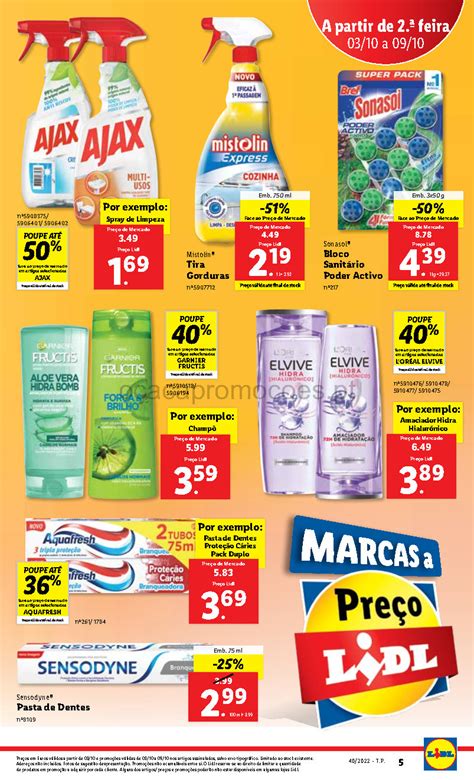 Folheto LIDL LIMPEZA e HIGIENE Antevisão Promoções 3 outubro a 9