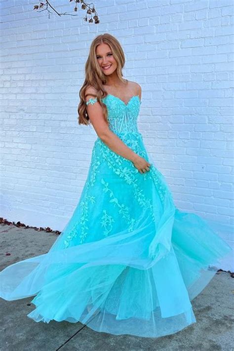 Off The Shoulder Blue Lace Prom Dresses Off Shoulder Blue Lace Formal Eip Collection