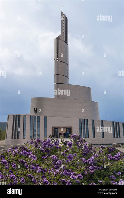 Norway Finnmark Alta Northern Lights Cathedral Stock Photo Alamy