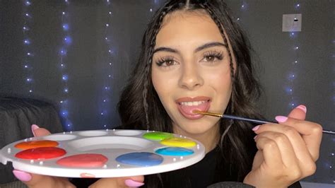 Asmr Spit Painting You With Edible Paint Mouth Sounds YouTube