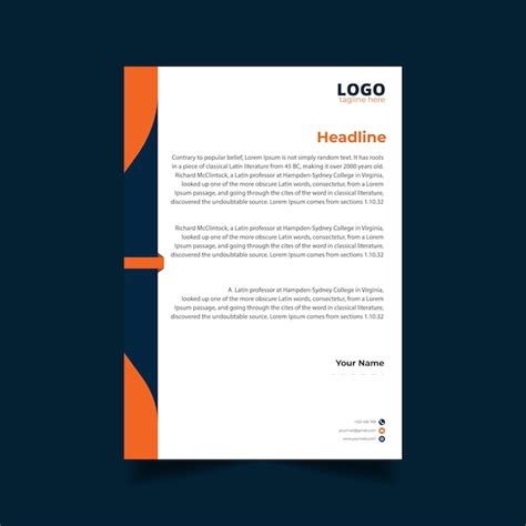 Premium Vector Unique Colorful And Modern Business Letter Head Design