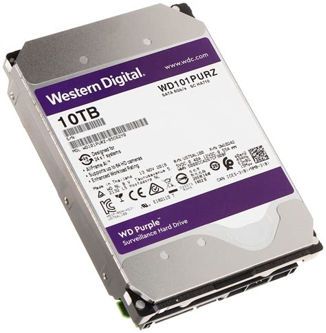 WD 10TB Purple 5400 Rpm SATA III 3 5 Internal Surveillance Hard Drive