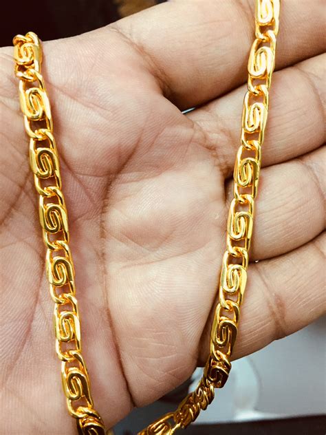 Buy One Gram Kt Gold Plated Neck Chain For Men Daily Wear Inch