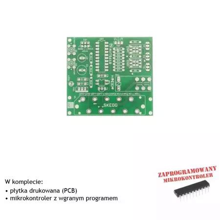 Uniwersalny przekaźnik czasowy ze złączem SKEDD PCB i mikroprocesor do