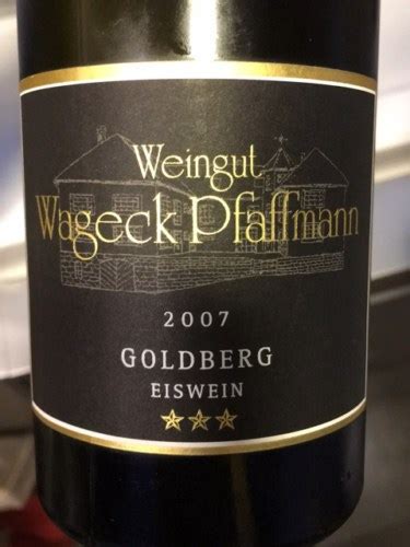 Wageck Pfaffmann Goldberg Eiswein Vivino US