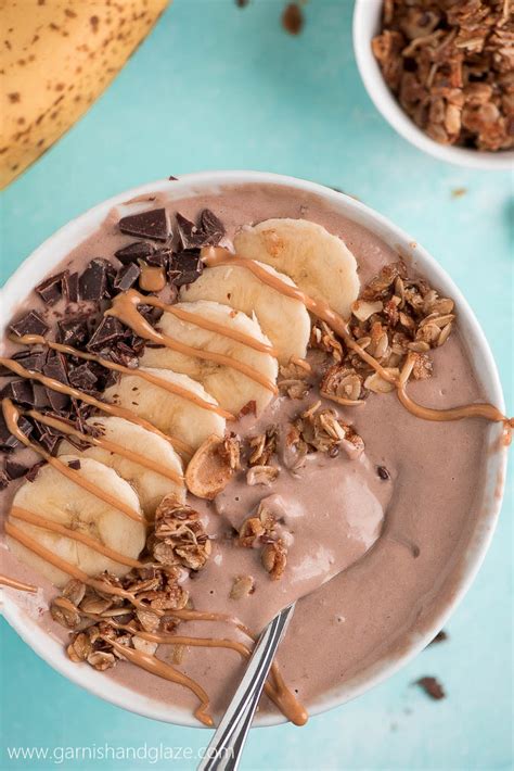 Chocolate Peanut Butter Smoothie Bowl 5 Garnish And Glaze
