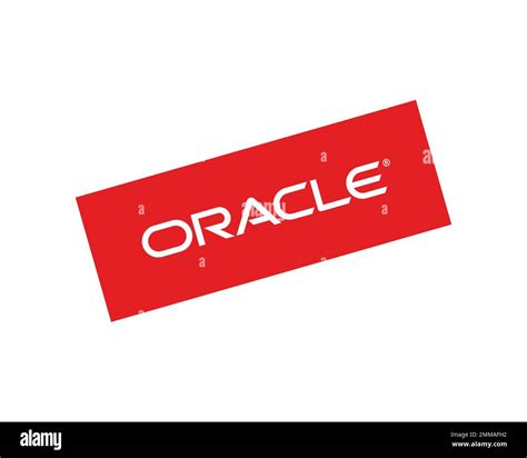 Oracle Corporation, rotated, white background, logo, brand name Stock ...