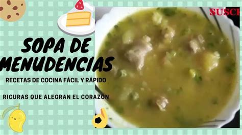 Sopa Con Partes De Pollo O Menudencias 🍲 Recetas De Cocina Fácil Y Rápido Cocina Facil Y