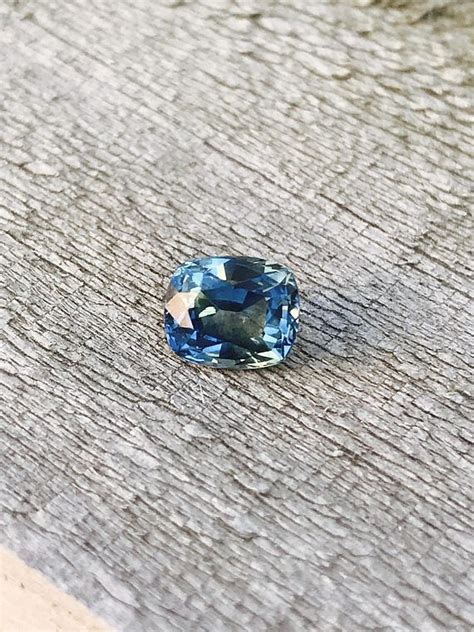 Natural Blue Green Sapphire Cushion Cut 6.50mm 1.45 Ct Loose Green ...