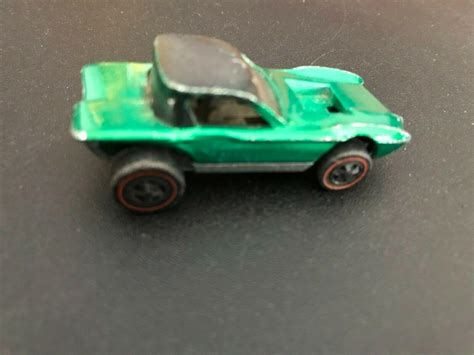 Vintage Hot Wheels Redline Python Green With Dark Interior