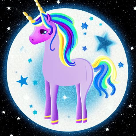 A Unicorn in Space · Creative Fabrica