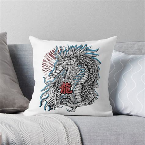 Dragon Throw Pillow By Inkzella Throw Pillows Pillows Designer