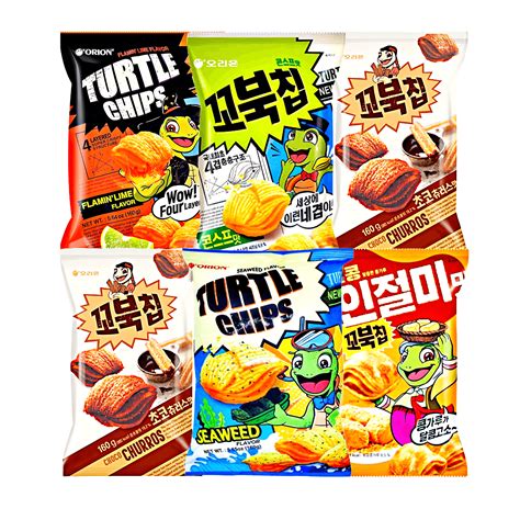 Orion Turtle Chips Mixed Flavors 6x160g The Snacks Box Online Asian