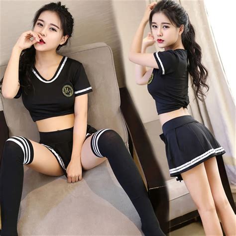 Uniforme d étudiant Cosplay Sexy ensemble de Lingerie noir soutien