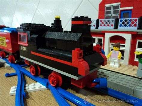 Lego Tren Con Vagones Y Estacion Circuito D Comprar Juegos