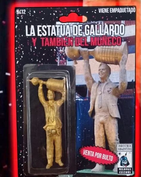 Pusieron a la venta el muñeco de la estatua de Gallardo con el bulto