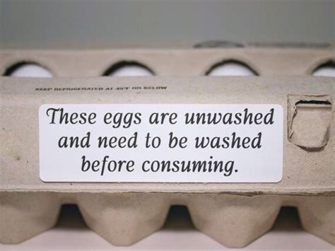 Egg Carton Labels For Unwashed Eggs With Adhesive Backing Etsy