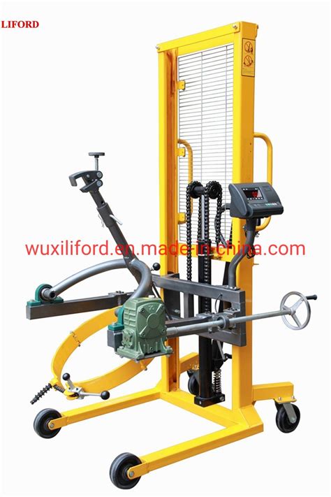 Capacity 450kg New Hydraulic Drum Lifter And Tilter Hand Manual Stacker