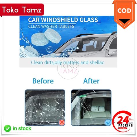 Jual COD MAKASSAR Sabun Pembersih Kaca Wiper Mobil Cleaner Tablet