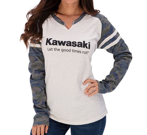 Women's Kawasaki Let the Good Times Roll® Vintage Camo Natural Long ...