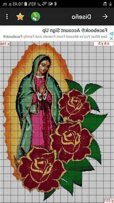 Dibujos Punto De Cruz Gratis Virgen De Guadalupe Animada