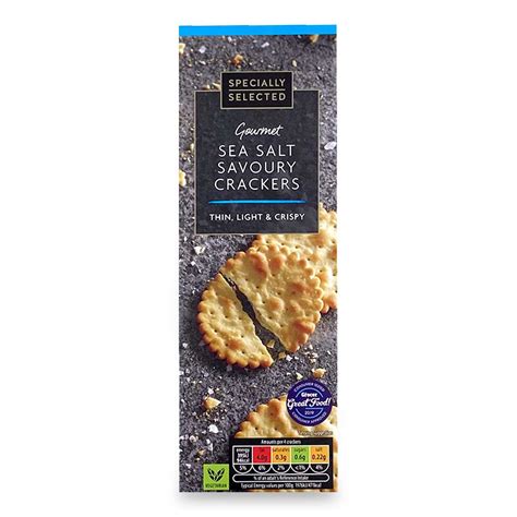 Gourmet Sea Salt Savoury Crackers 185g Specially Selected Aldi Ie