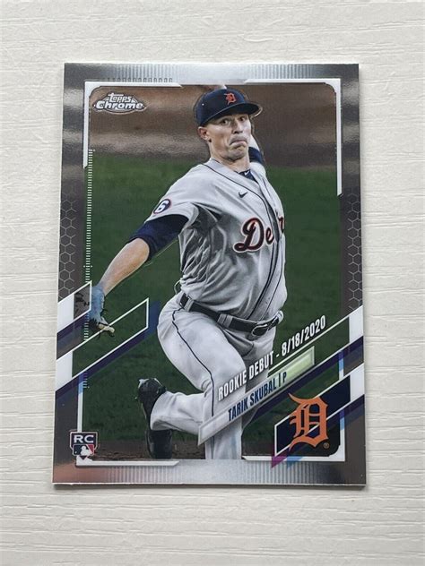 Topps Chrome Tarik Skubal Rookie Debut Rc Usc Detroit Tigers