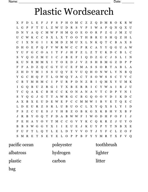 Plastic Wordsearch Wordmint